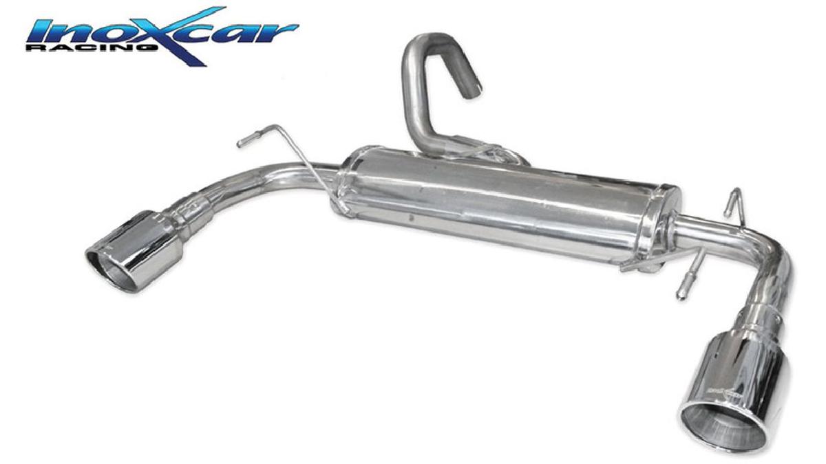100%25+Inox+%C3%89chappement+Double+sur+mesure+pour+Abarth+695+180cv+2009-+1x100mm+X-Race